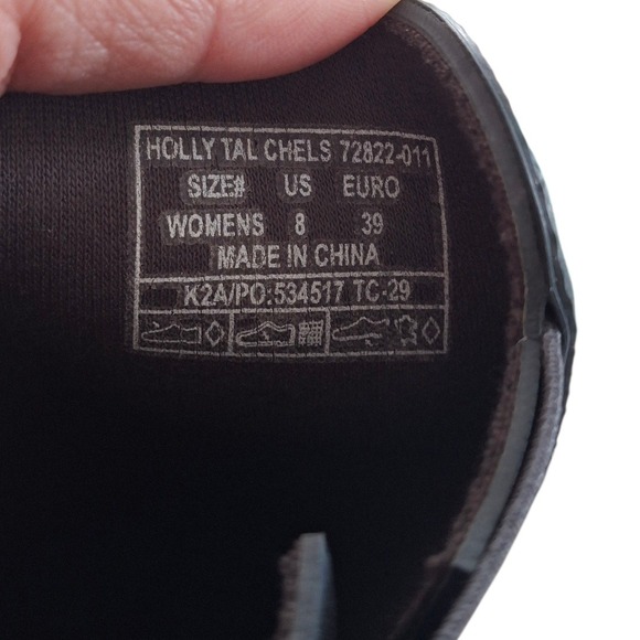 Bogs Holly Tal Chelsea Waterproof Black Rubber Rain Boots Women's Size 8 - Picture 6 of 7